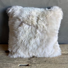 Genuine Sheepskin Pillow in Ivory
