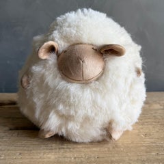 Genuine Sheepskin Pillow with Face 10" Round