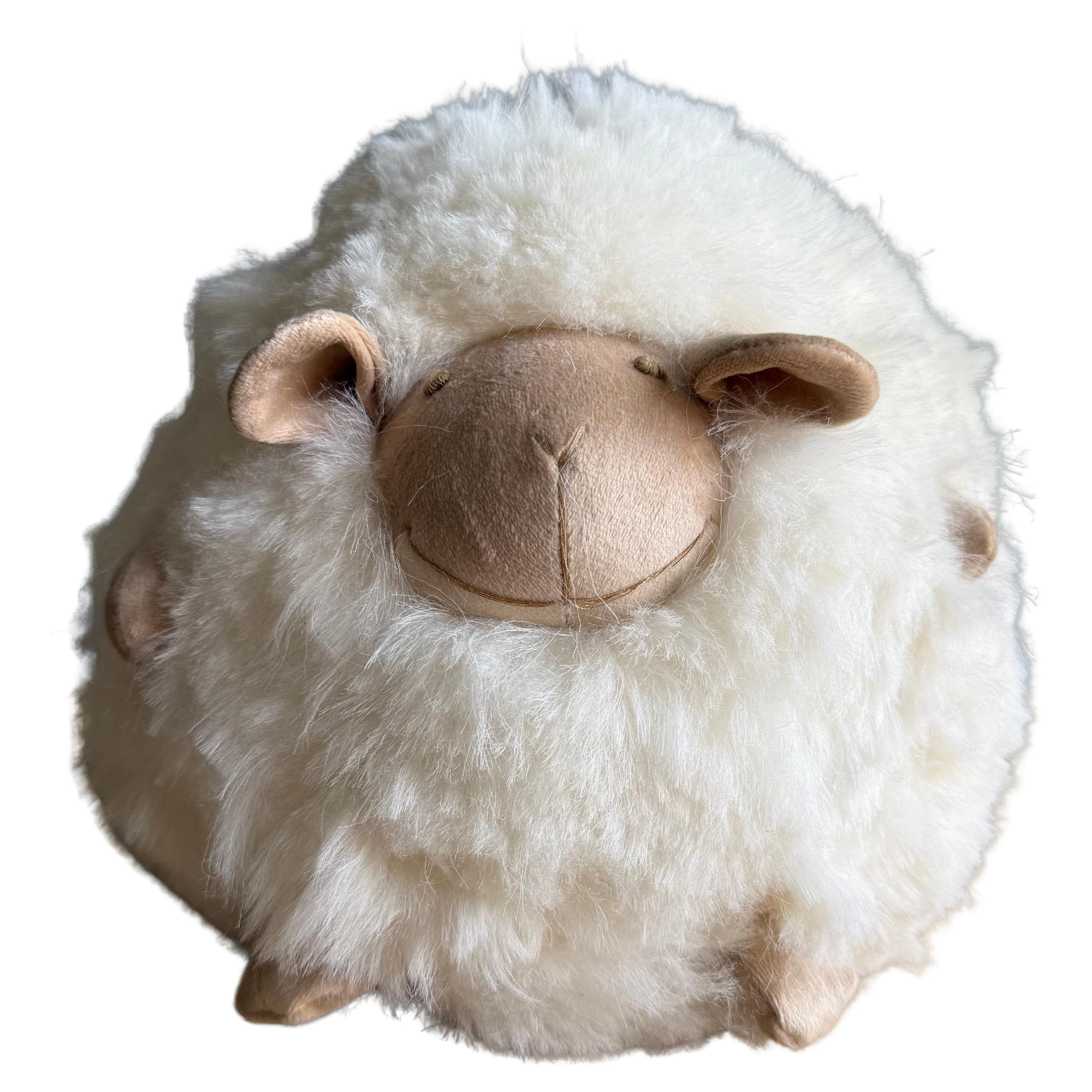 Oreiller en peau de mouton véritable avec face 10" rond