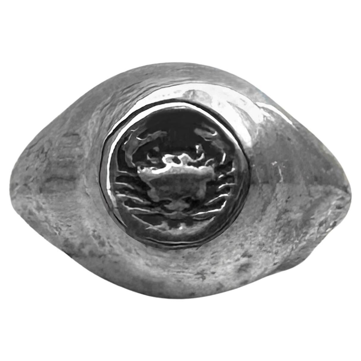 Genuine Sicilian coin (Magna Graecia) from the 5th century BC. depicting a crab For Sale
