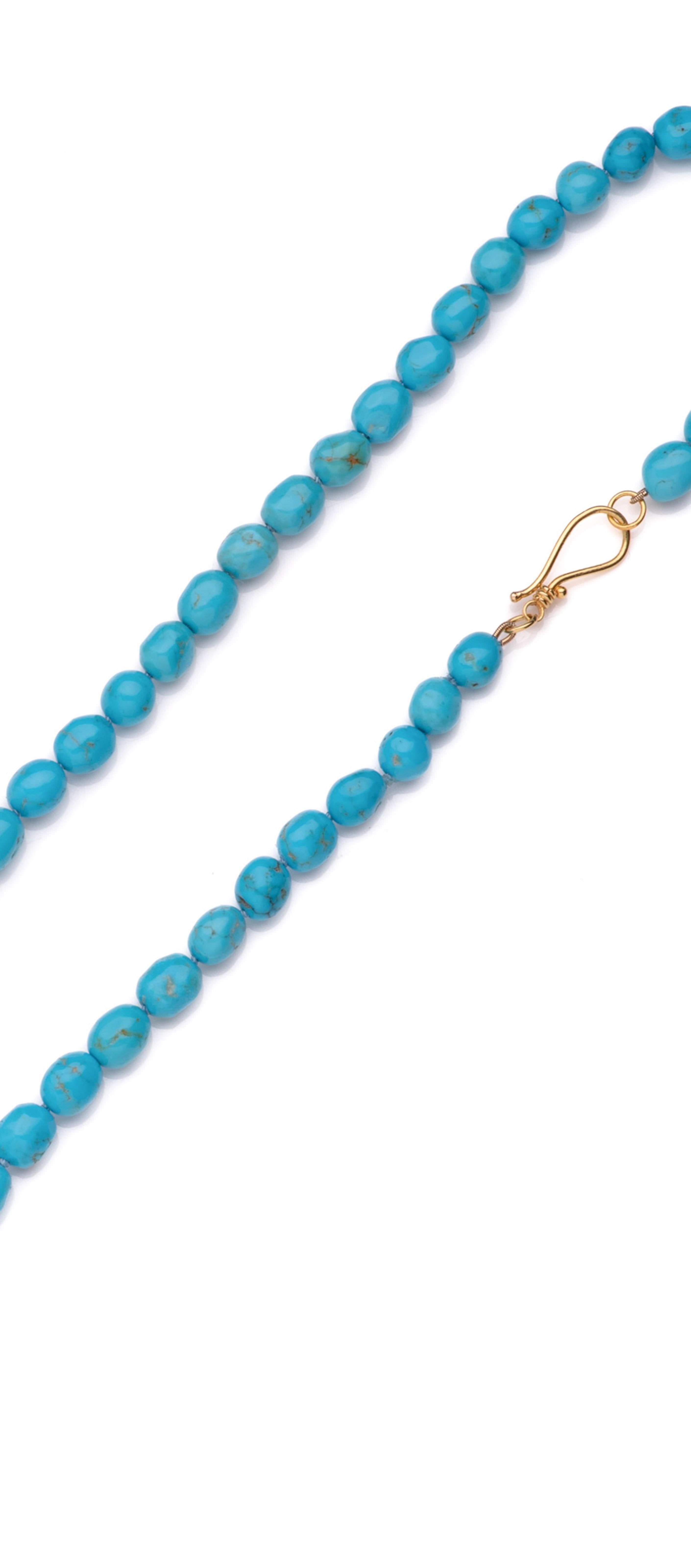 Moderno Collana in oro 18 carati con turchese autentico della Bella Addormentata in vendita