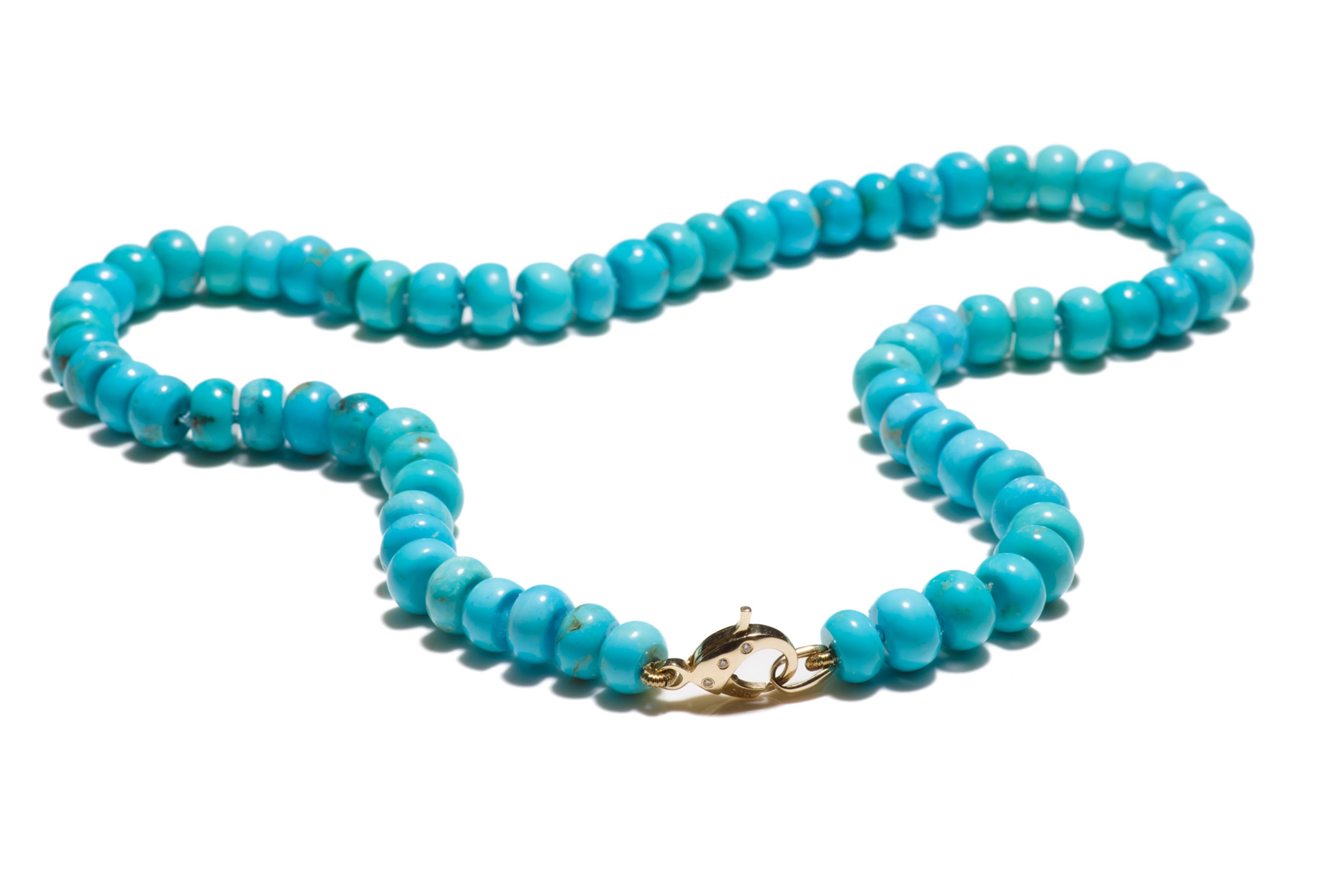 This may be a Sleeping Beauty Turquoise necklace, but that doesn't mean you should sleep on this exclusive beauty! This very rare form of Robinson Egg blue turquoises continue to be a force in the jewelry world and this necklace is no exception!