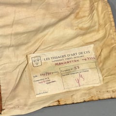 Genuine Small 1950 Tapestry in Coton by Les Tissages d'art de Lys Signed