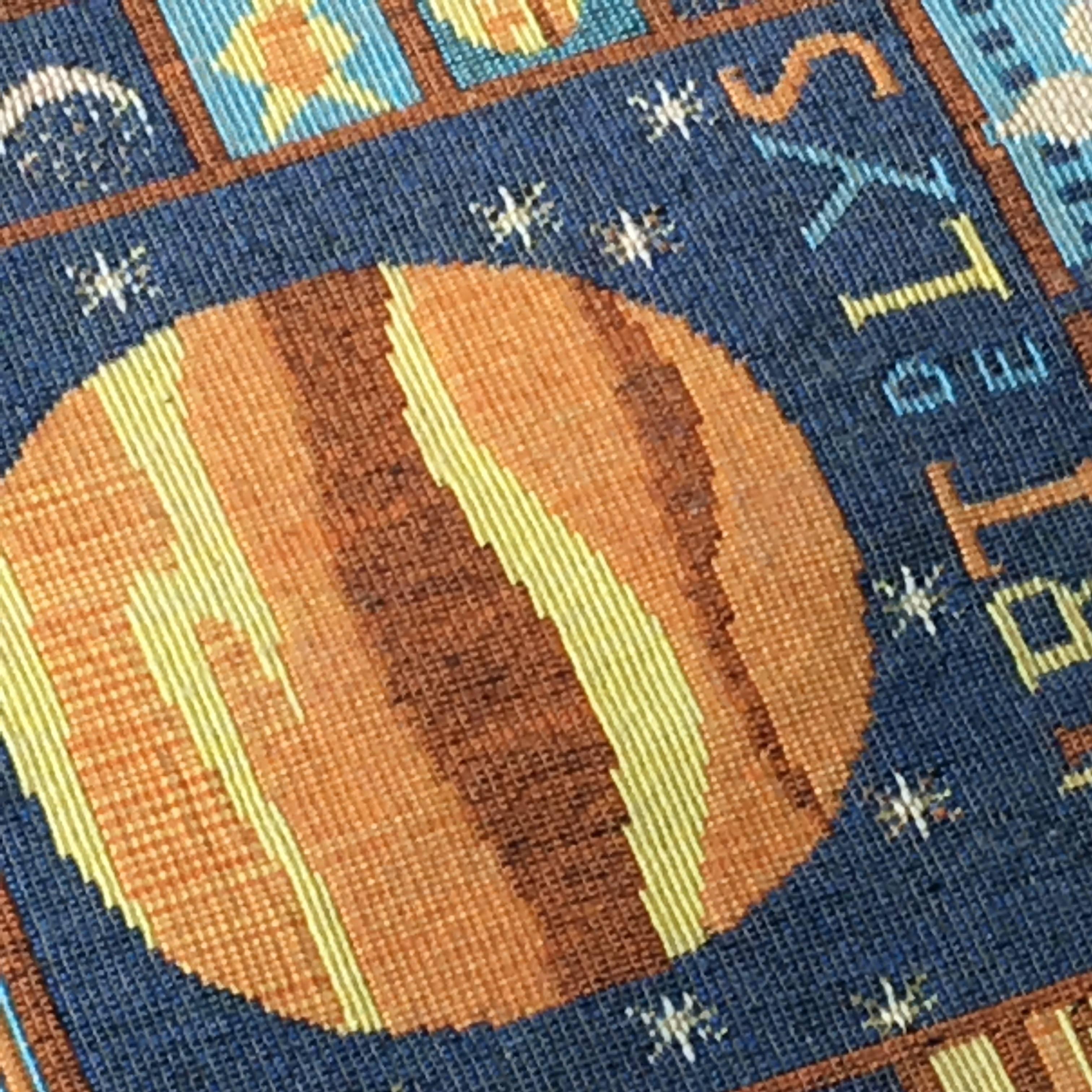 Cotton Genuine Small  1950 Tapestry in Coton by Les Tissages d'art de Lys Signed