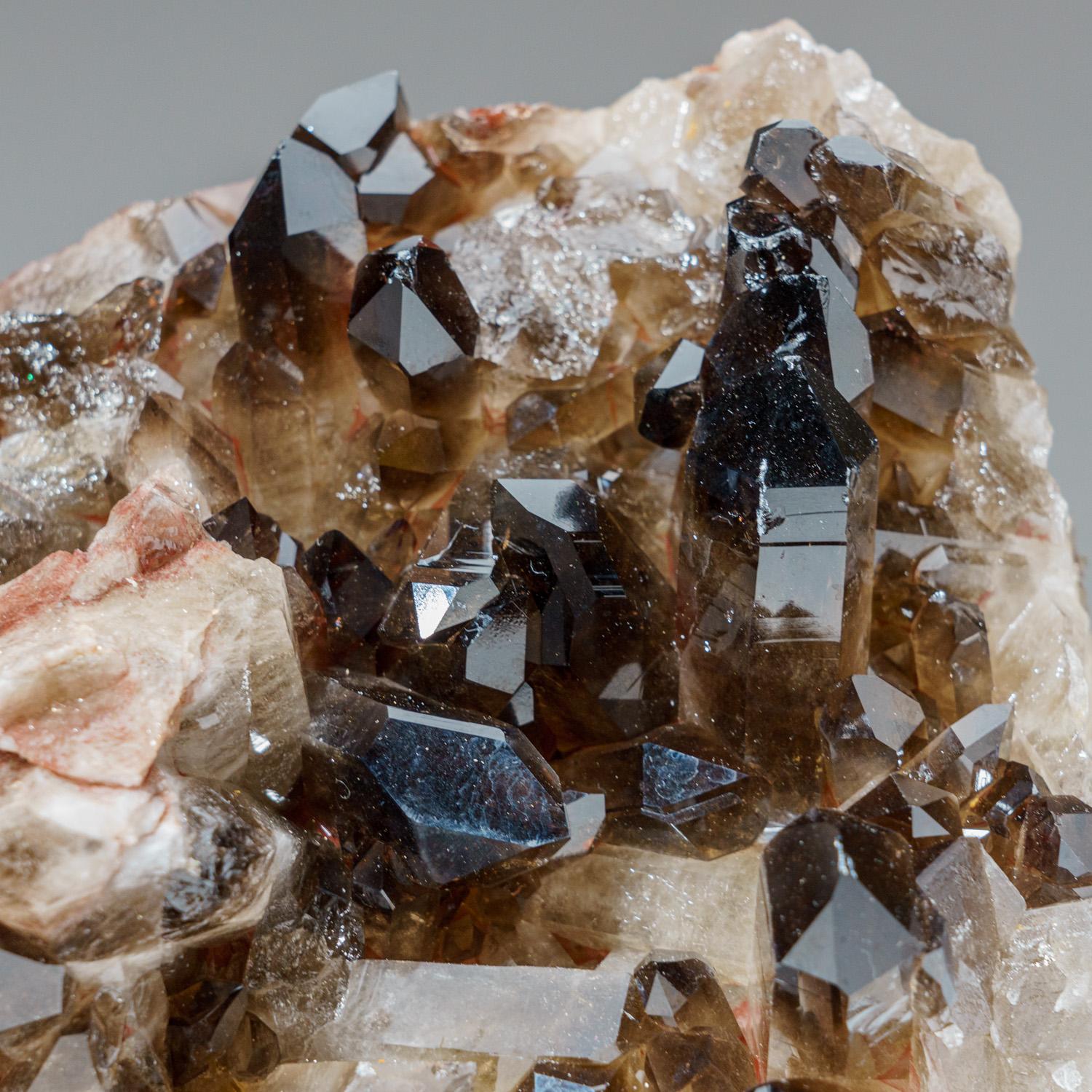 Genuine Smoky Quartz Crystal Cluster from Mina Gerais, Brazil (15 lbs) In New Condition For Sale In New York, NY