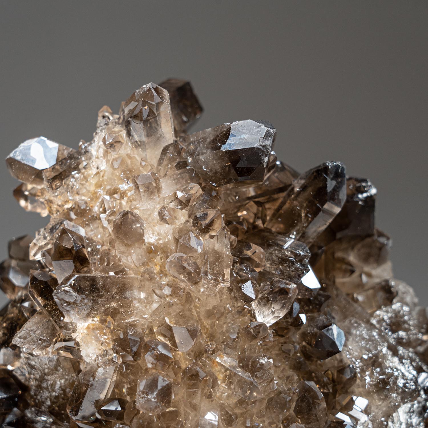 Brazilian Genuine Smoky Quartz Crystal Cluster from Mina Gerais, Brazil (6.4 lbs) For Sale