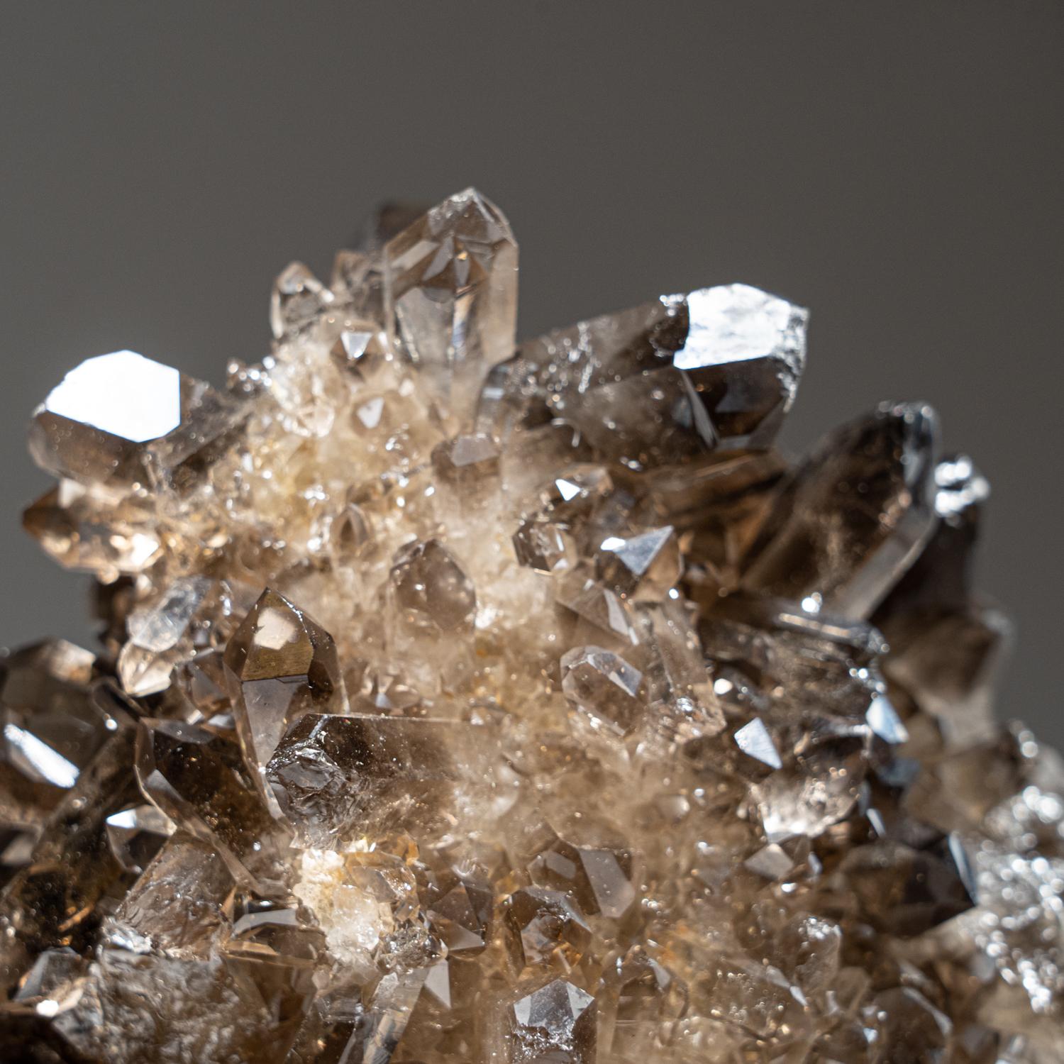 Contemporary Genuine Smoky Quartz Crystal Cluster from Mina Gerais, Brazil (6.4 lbs) For Sale