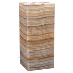 Genuine Square Banded Rainbow Onyx Lamp (14", 11.5 lbs)