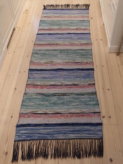 Genuine Swedish Rag rug hand woven rustic country