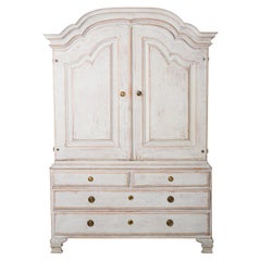 Genuine Swedish Rococo Cabinet from the Late 1700s, Made by Hand in Solid Pine