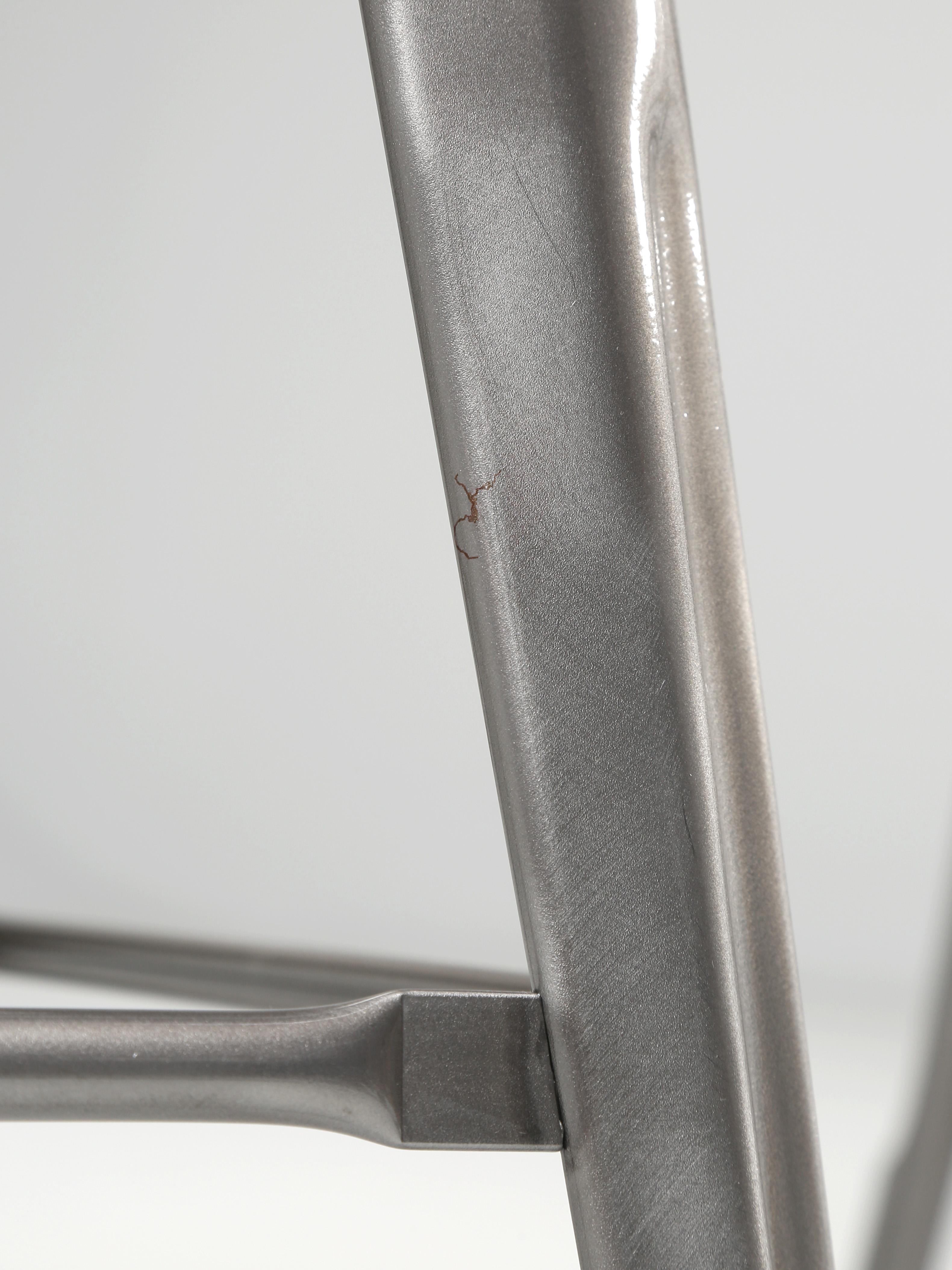 Genuine Tolix French Counter Stools in Clear-Coated Steel Several Sets Available 7