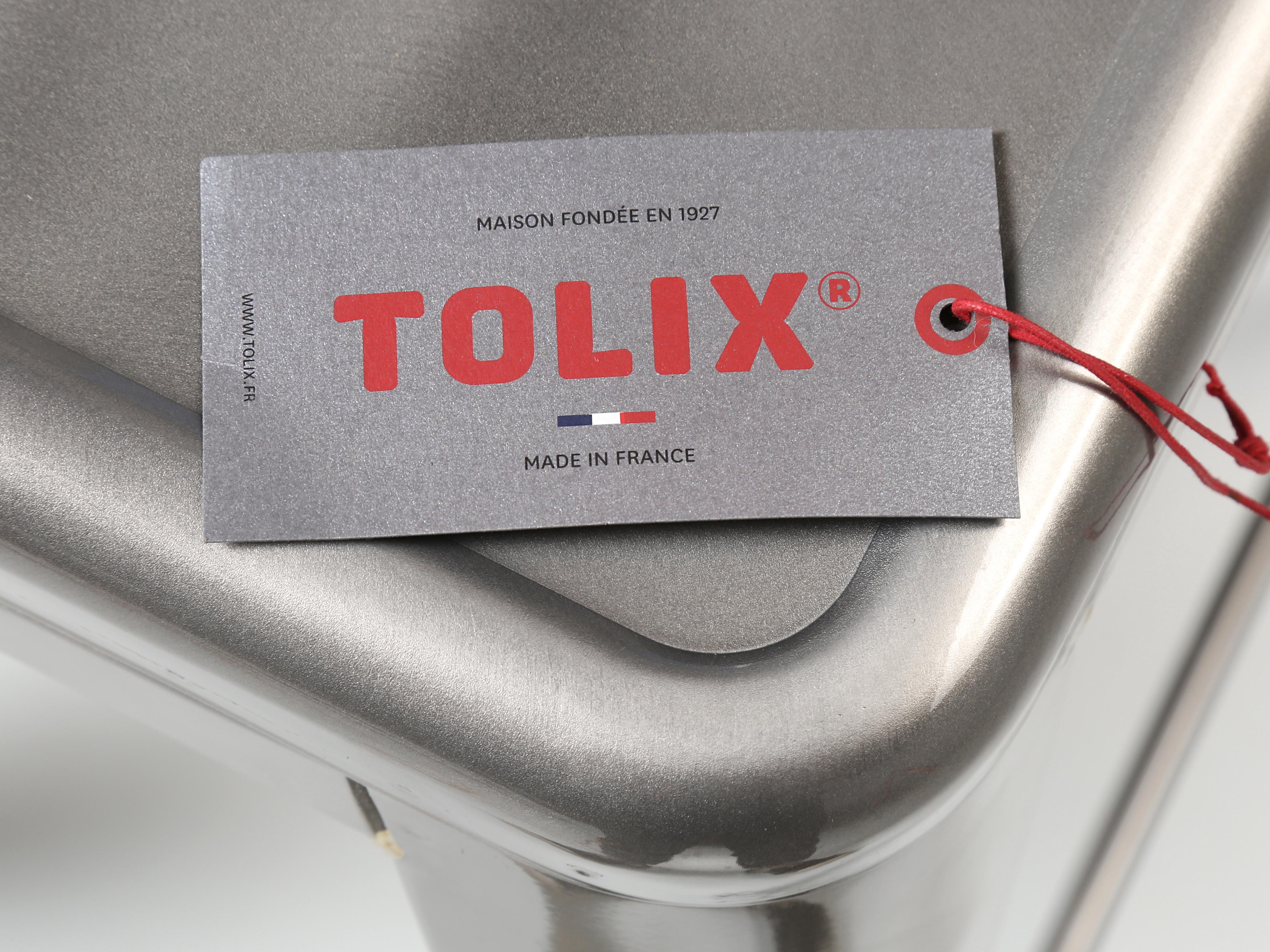 Genuine Tolix French Counter Stools in Clear-Coated Steel Several Sets Available 9