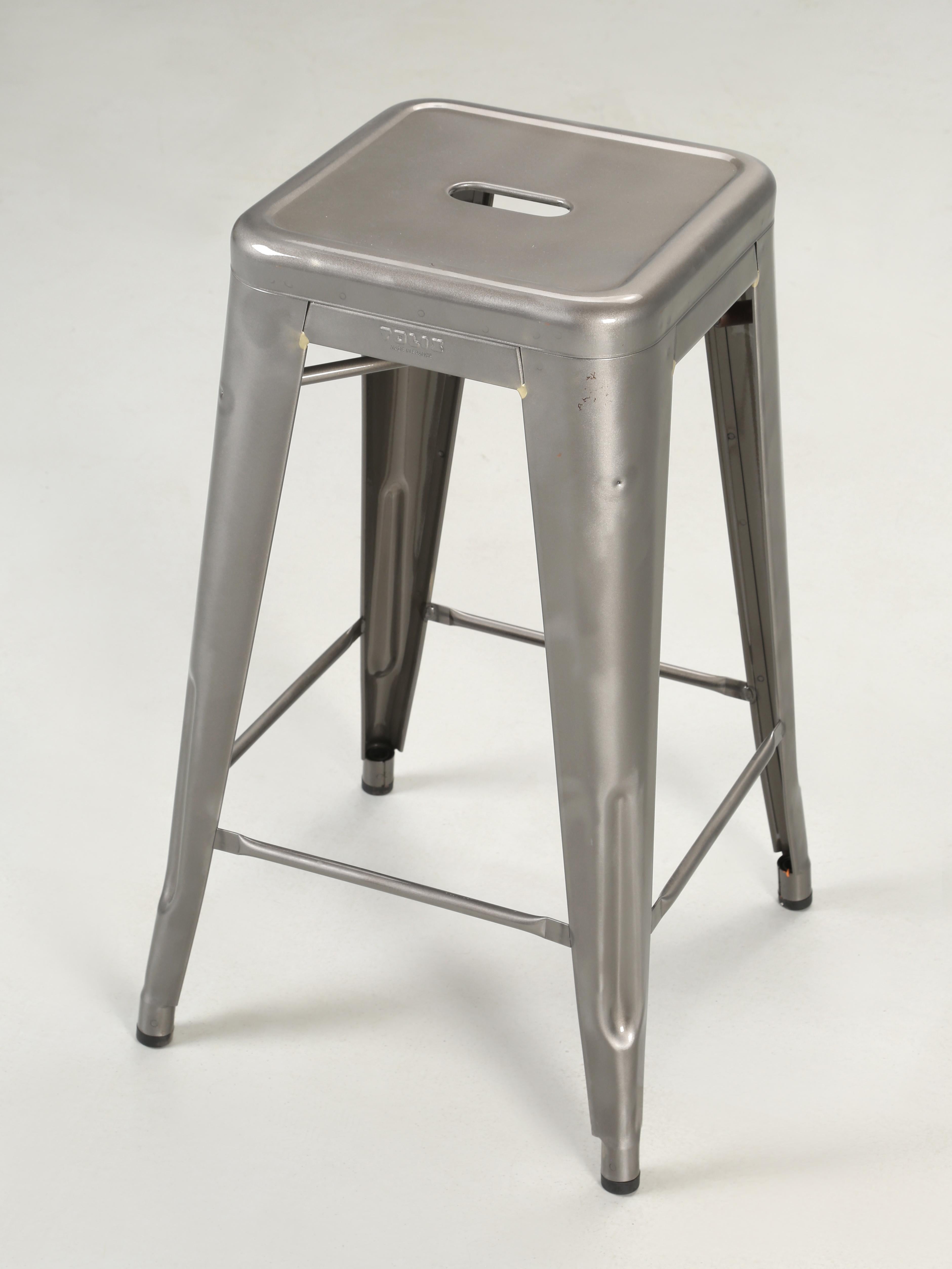 Industrial Genuine Tolix Steel Stacking Stools Made in France