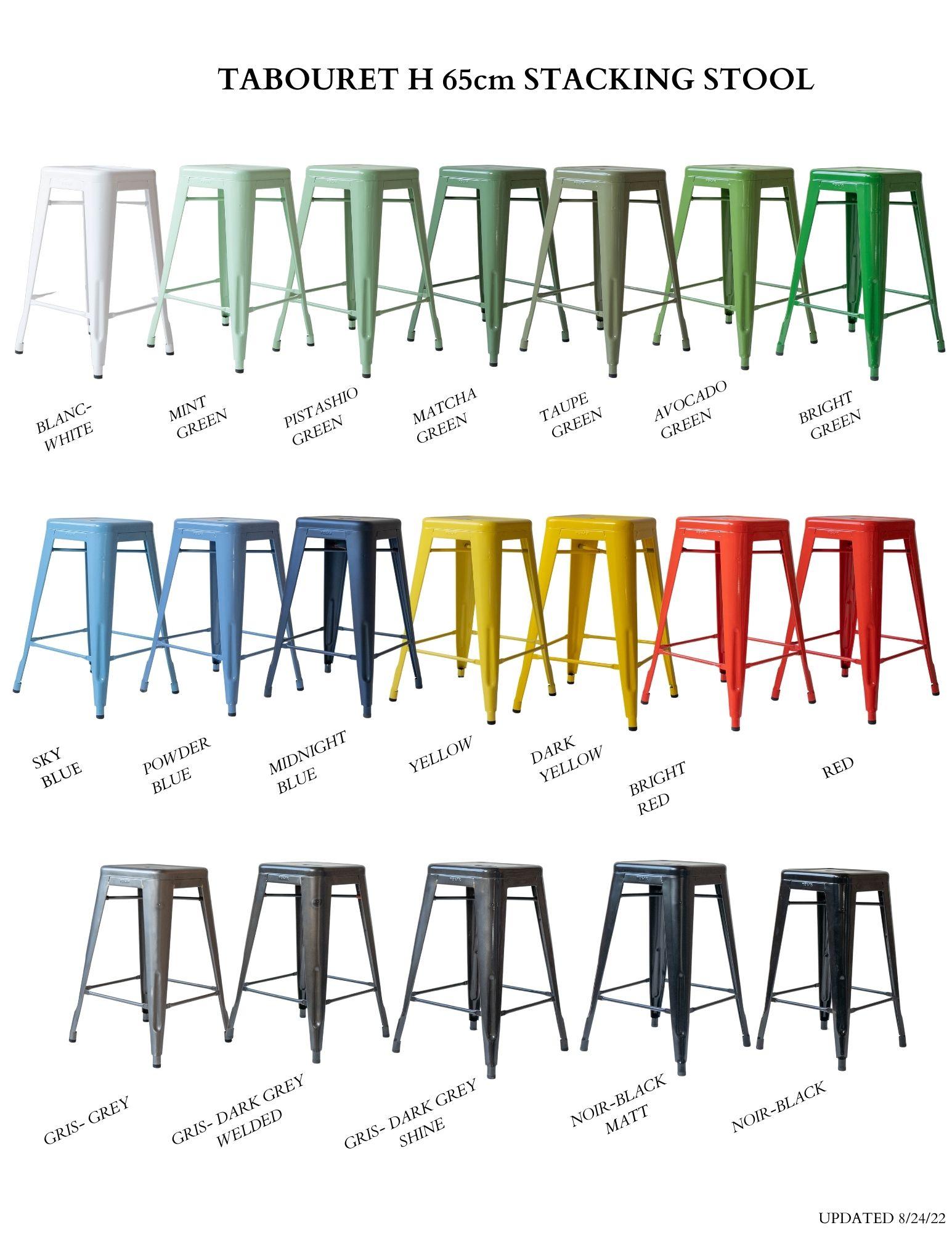 Genuine Tolix Steel Stacking Stools Made in France In Good Condition In Chicago, IL