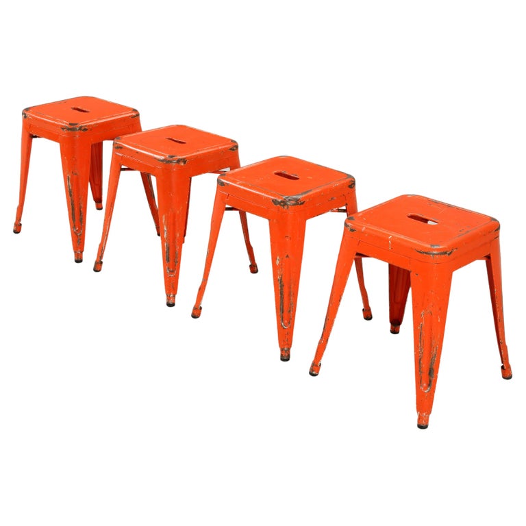 Stacking Stools Table Genuine Tolix Vintage Stacking Stools Dining Table Height Hundred's ...