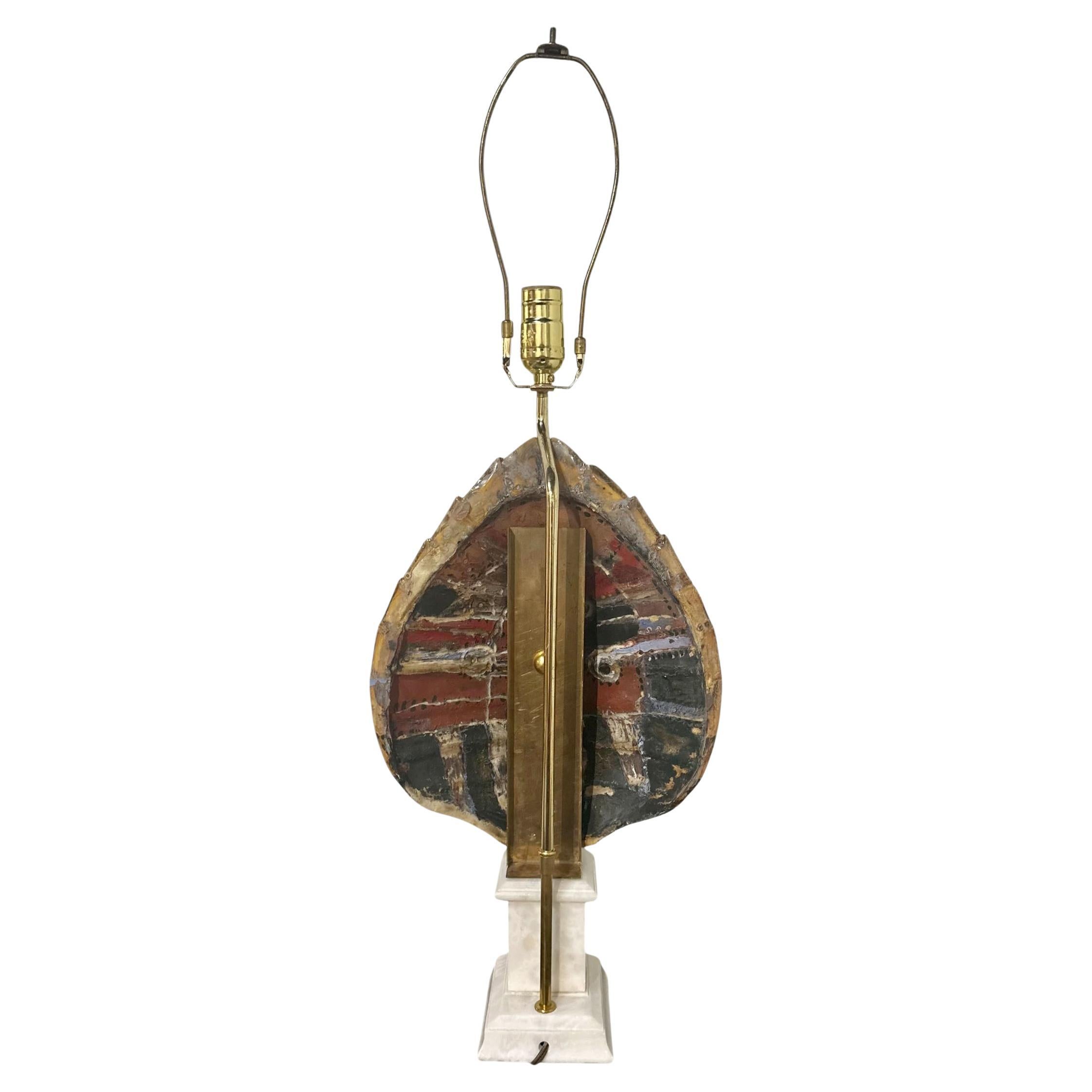 Genuine Tortoiseshell Lamp With Marble Base For Sale 1