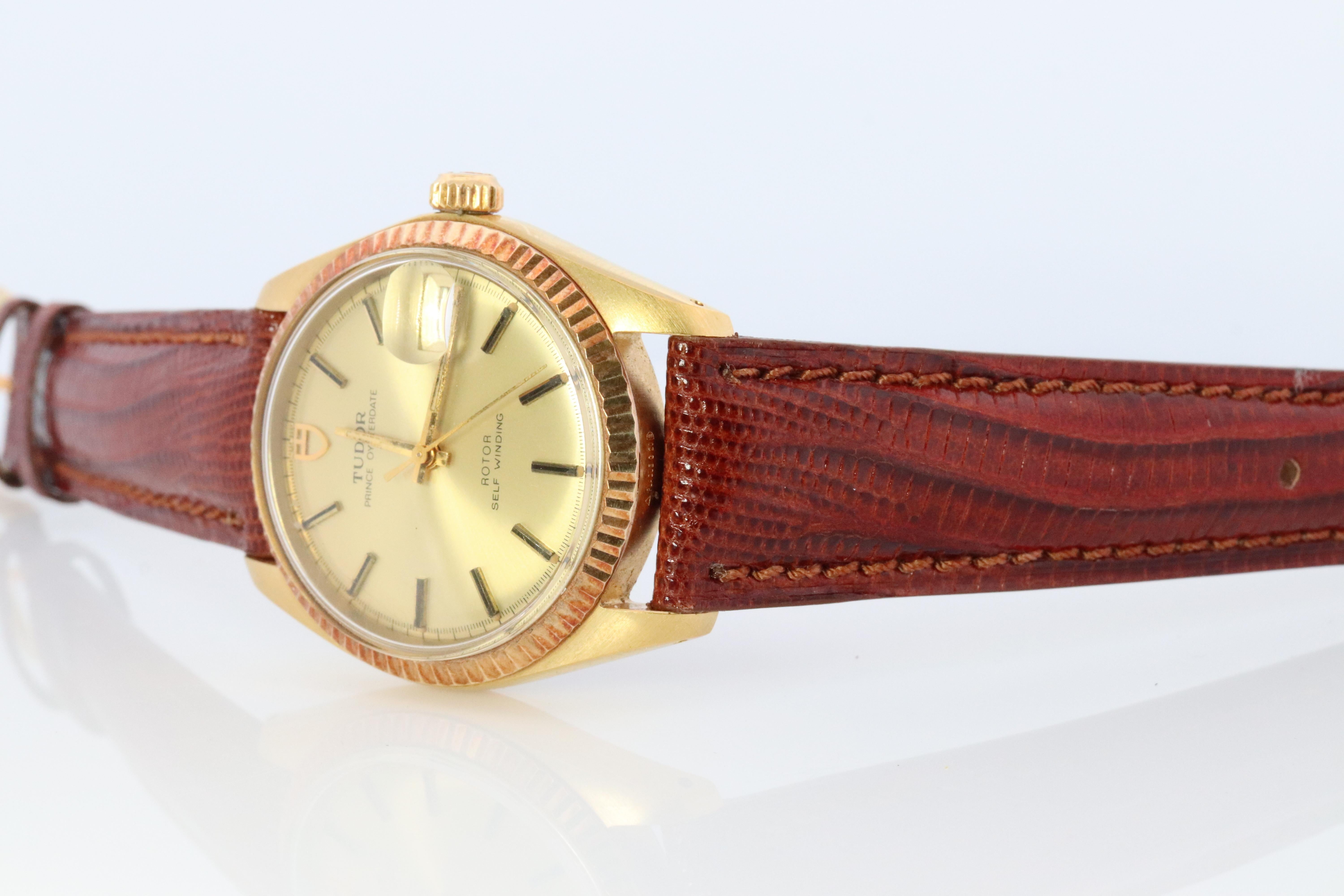 Genuine TUDOR Watch. Mens Tudor Prince Oyster Date 9071. SERVICED! In Good Condition For Sale In Port Charlotte, FL