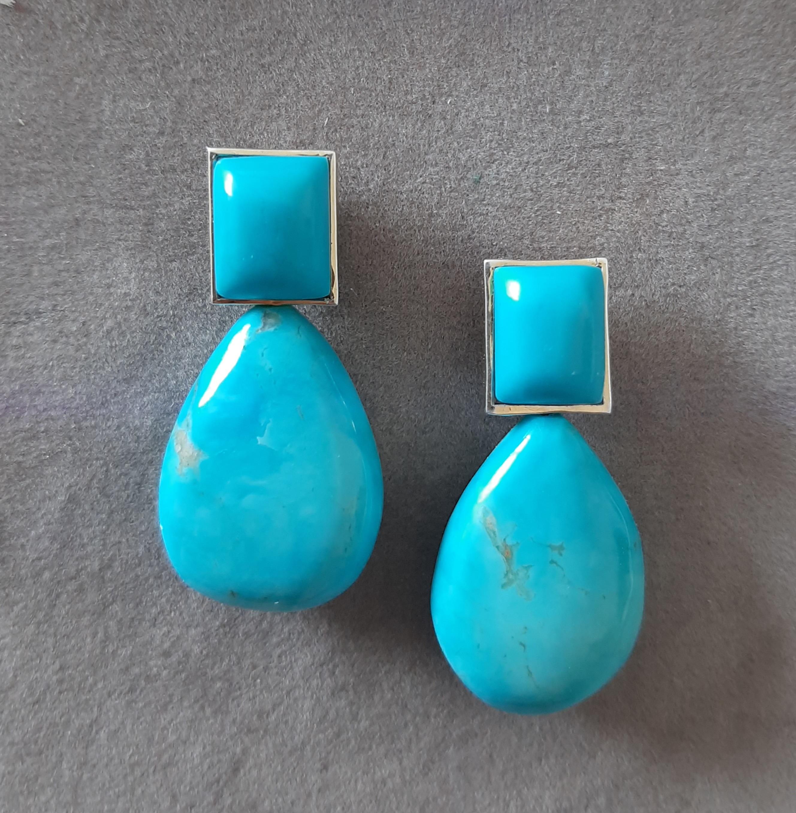 Genuine Turquoise Rectangular Cabs Turquoise Plai… - image 12