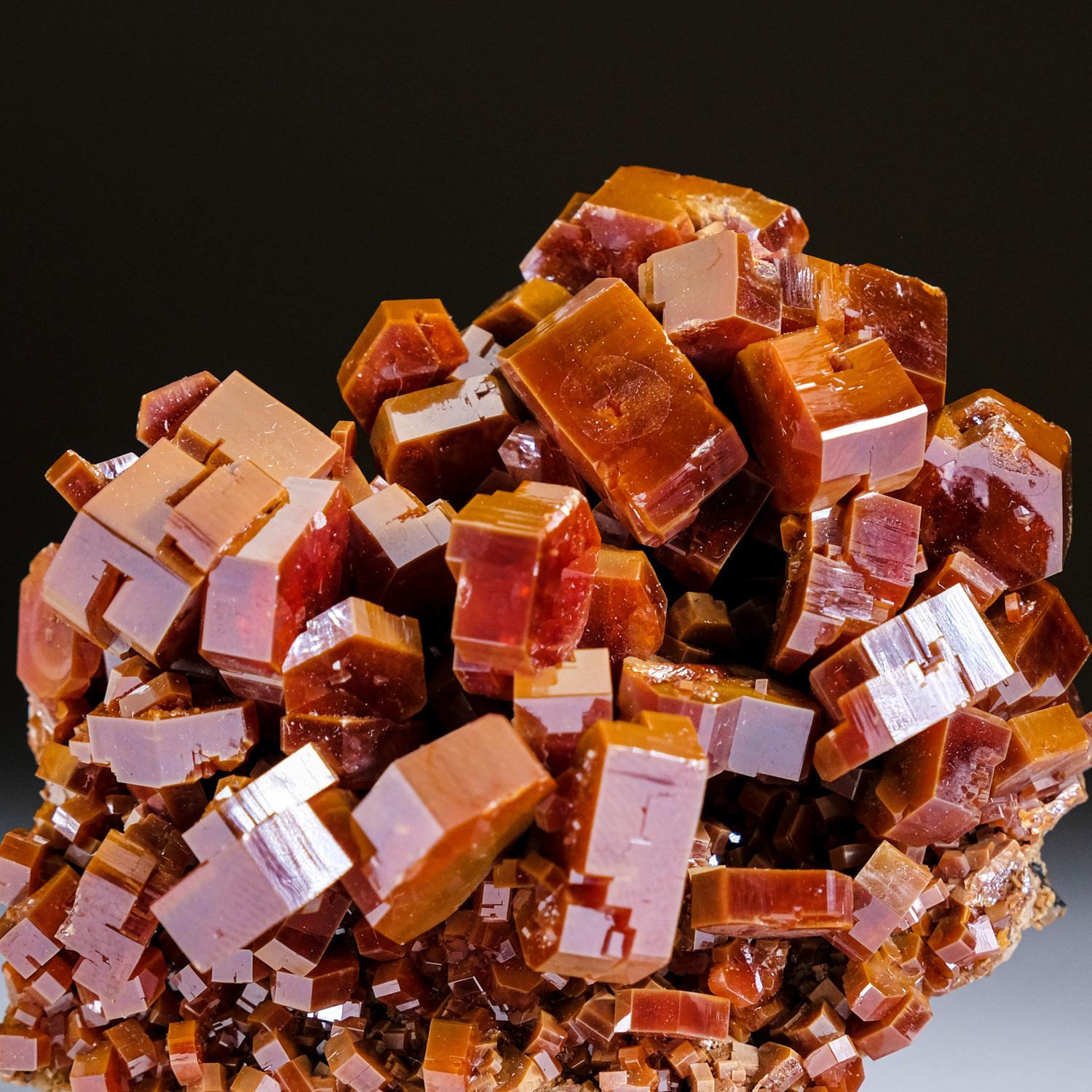 Contemporary Genuine Vanadinite Crystal Cluster on Matrix from Morocco (148.1 grams) For Sale