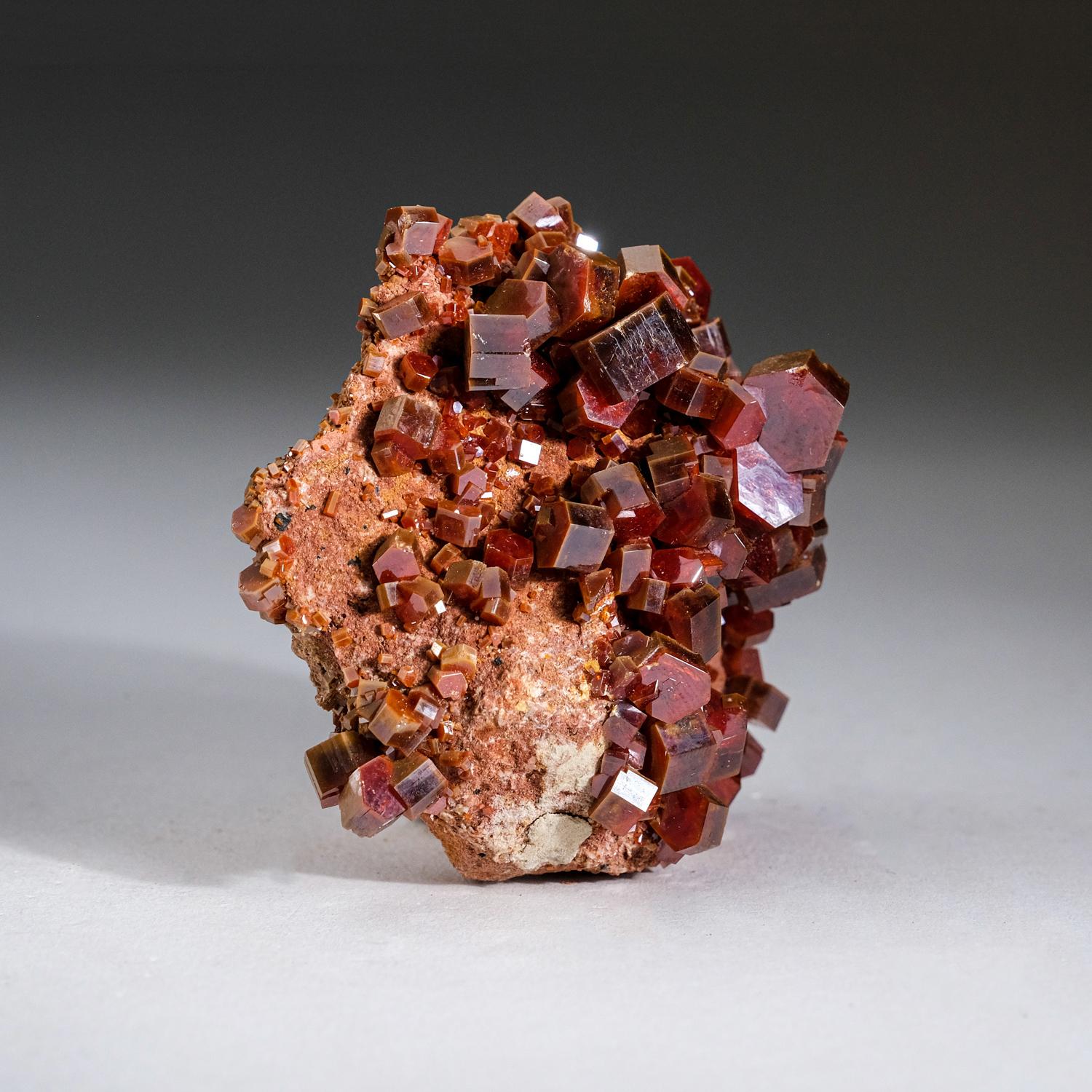 Other Genuine Vanadinite Crystal Cluster on Matrix from Morocco (183.4 grams) For Sale