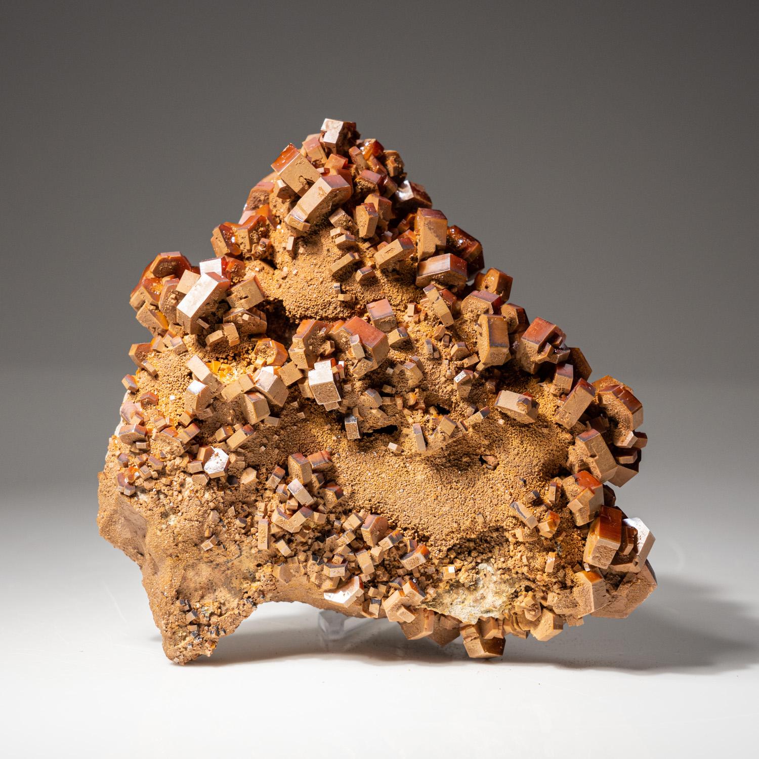 Moroccan Genuine Vanadinite Crystal Cluster on Matrix from Morocco (410.7 grams) For Sale