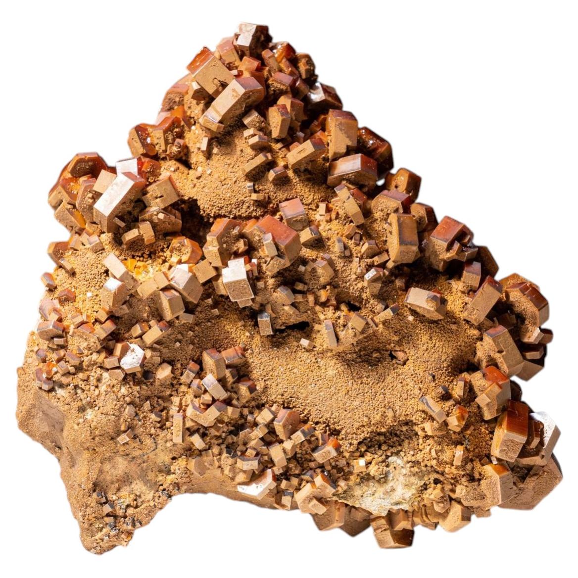 Genuine Vanadinite Crystal Cluster on Matrix from Morocco (410.7 grams)