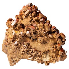 Genuine Vanadinite Crystal Cluster on Matrix from Morocco (410.7 grams)