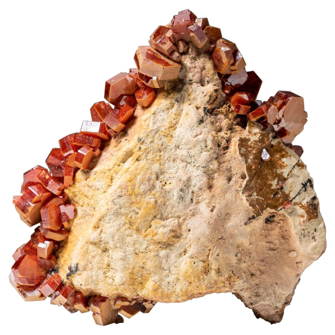 Auténtico Racimo de Cristal de Vanadinita sobre Matriz procedente de Marruecos (410.7 gramos)