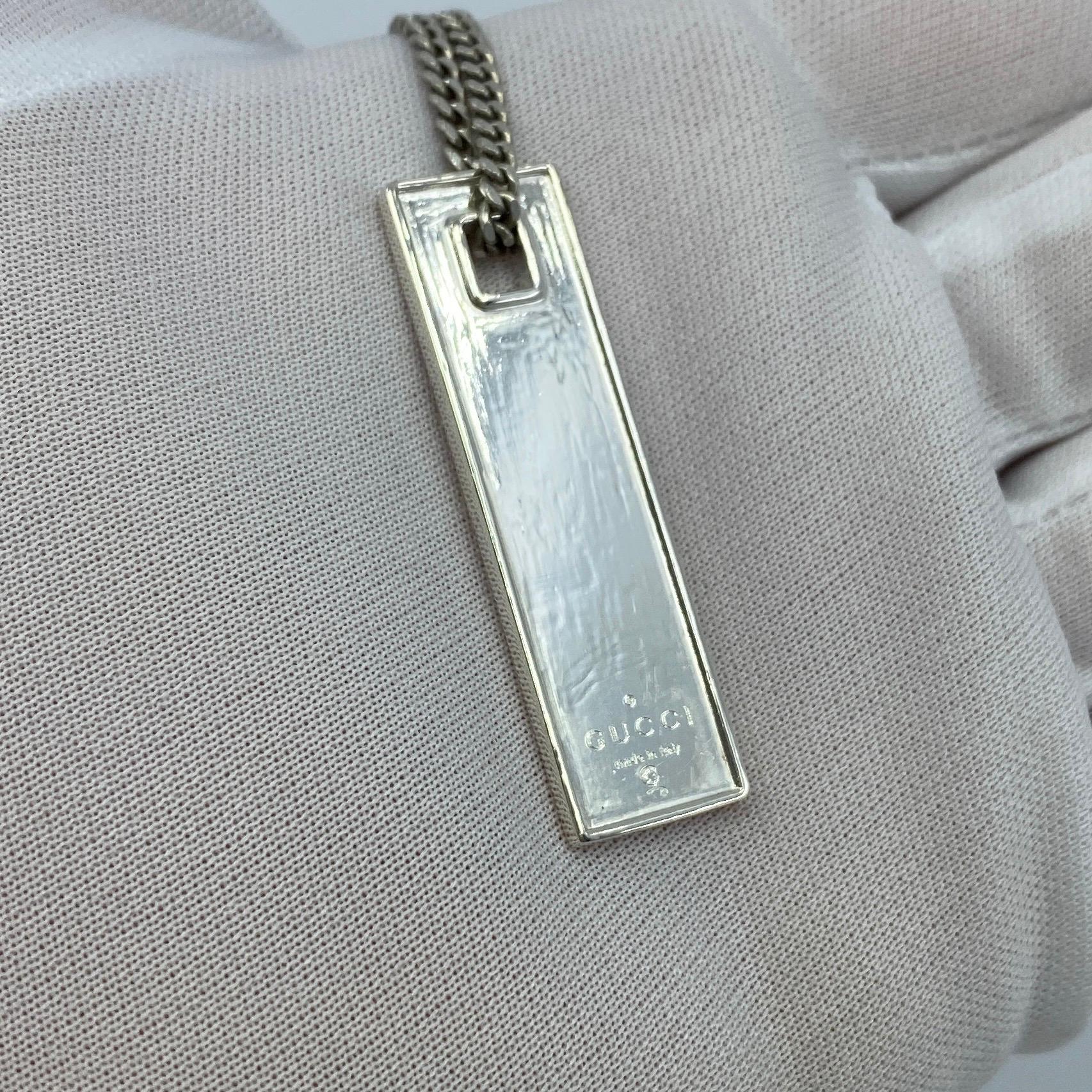 gucci necklace dog tag