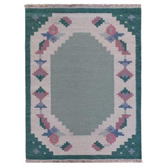 Genuine Vintage Scandinavian Flat Weaved Kilim Rug, 1950s