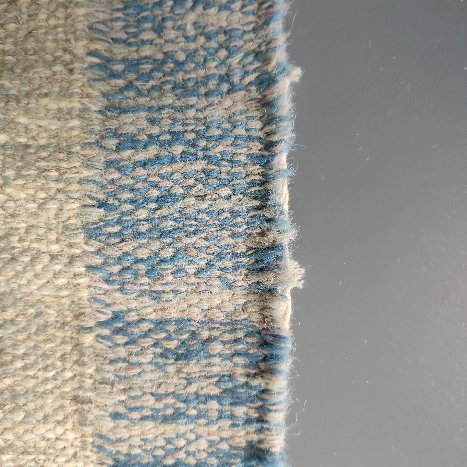 Genuine Vintage Swedish Kilim Rug, Geometric Design, attr. Karin Jönsson 1950s For Sale 8