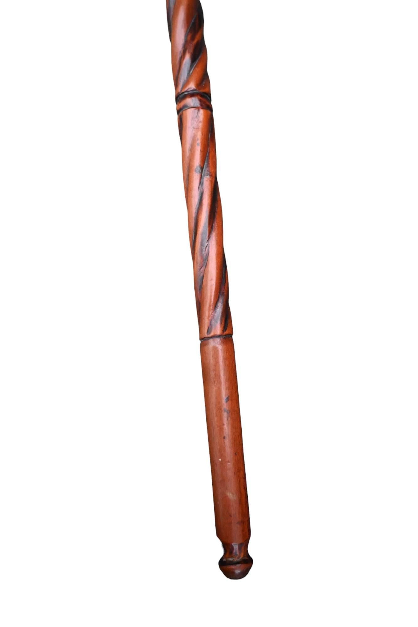 Auténtica cuchara de madera tallada de la tribu zulú, Sudáfrica, principios de 1900 Tallado a mano en venta