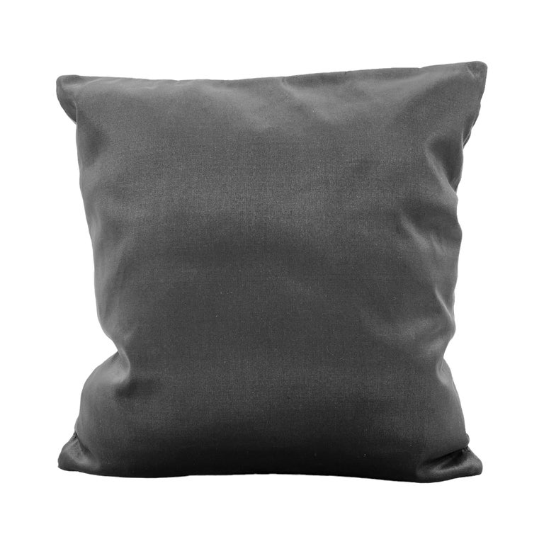 Genuine Wrinkled Black Leather Pillows For Sale at 1stDibs