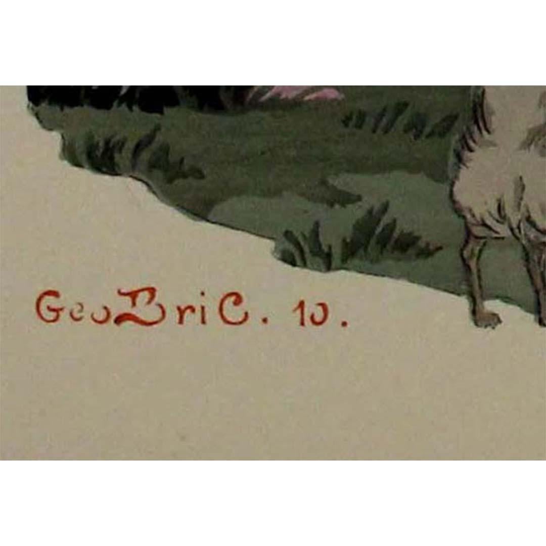 Originalplakat von Geo Bric, „Le Zodiac III“, dirigibler Ballon, 1910 im Angebot 2