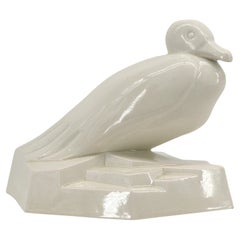 Gabbiano in ceramica art déco di Saint Clément, Geo Conde, 1920