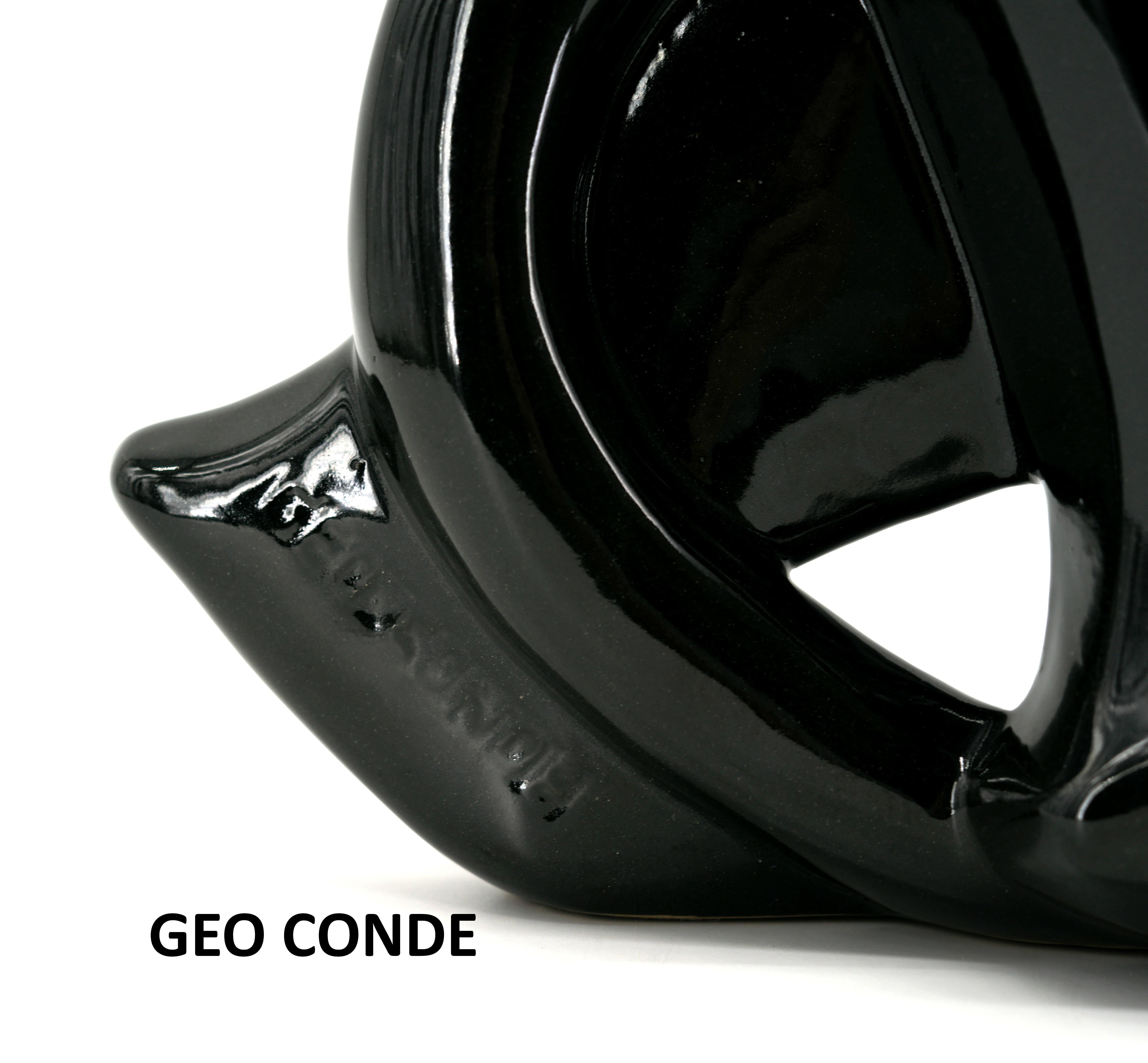 GEO CONDE Céramique française Art Déco Panthère Noire à Saint-Clement 1920 en vente 1