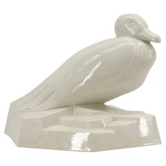 Geo Conde French Art Deco Ceramic Gull at Saint-Clément, Ca. 1930