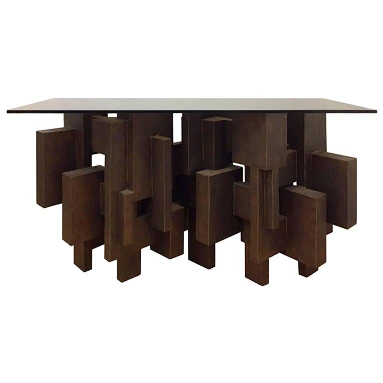"Geo Console I" Table by Dan Schneiger For Sale