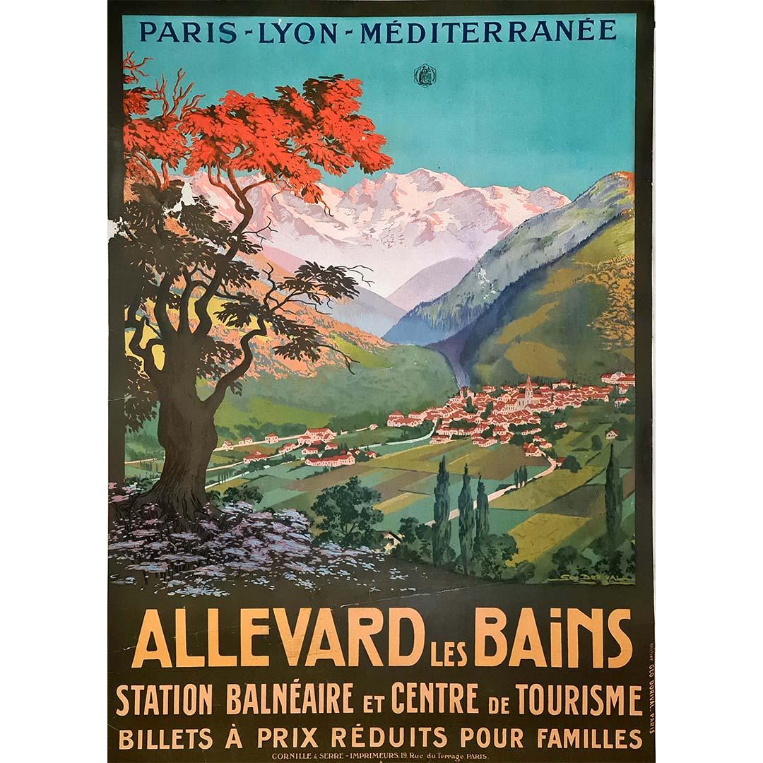 Originalplakat von Allevard Les Bains von Geo Dorival für die PLM Railway, 1913 im Angebot 1