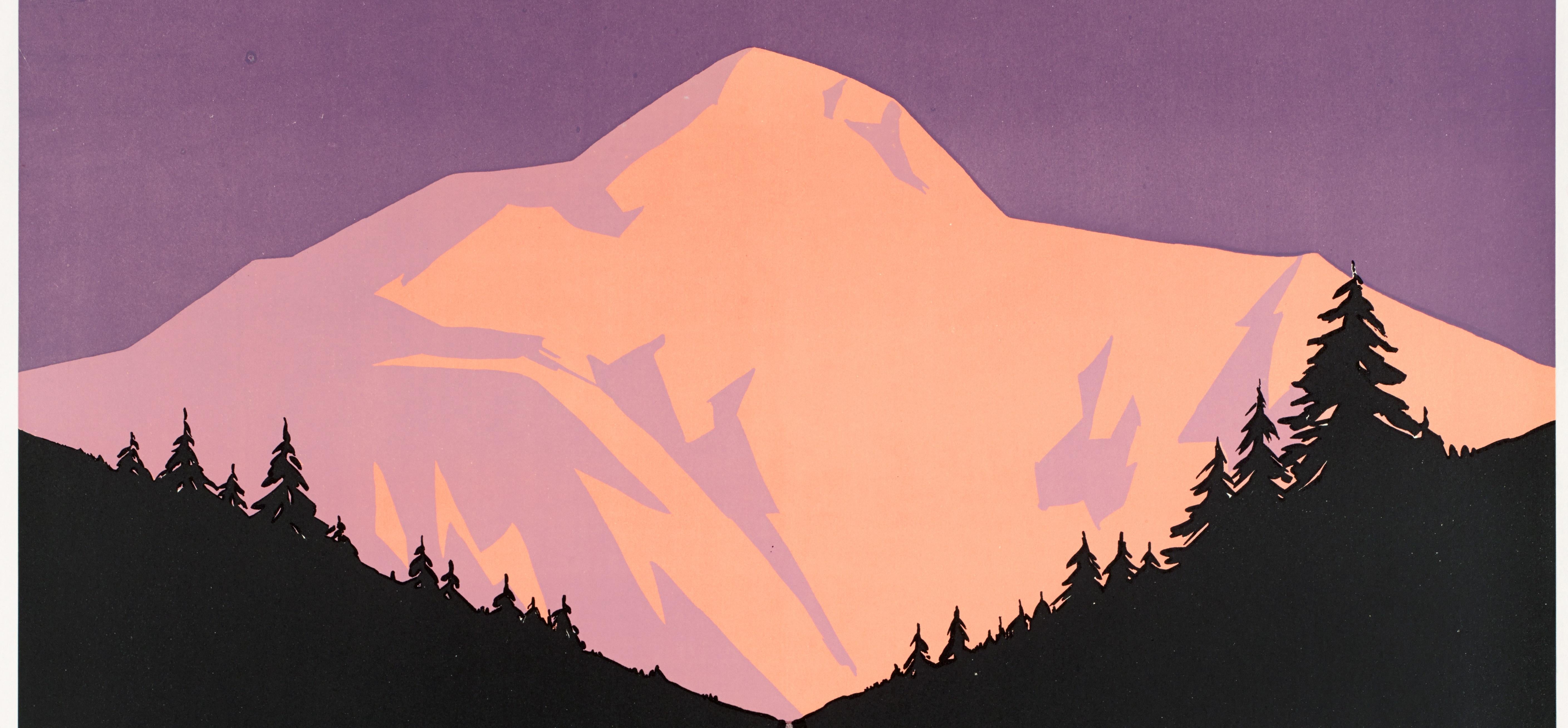 Geo Dorival, Set of 3 Original PLM Poster, Le Mont-Blanc, Mountain Art Deco 1928 For Sale 4