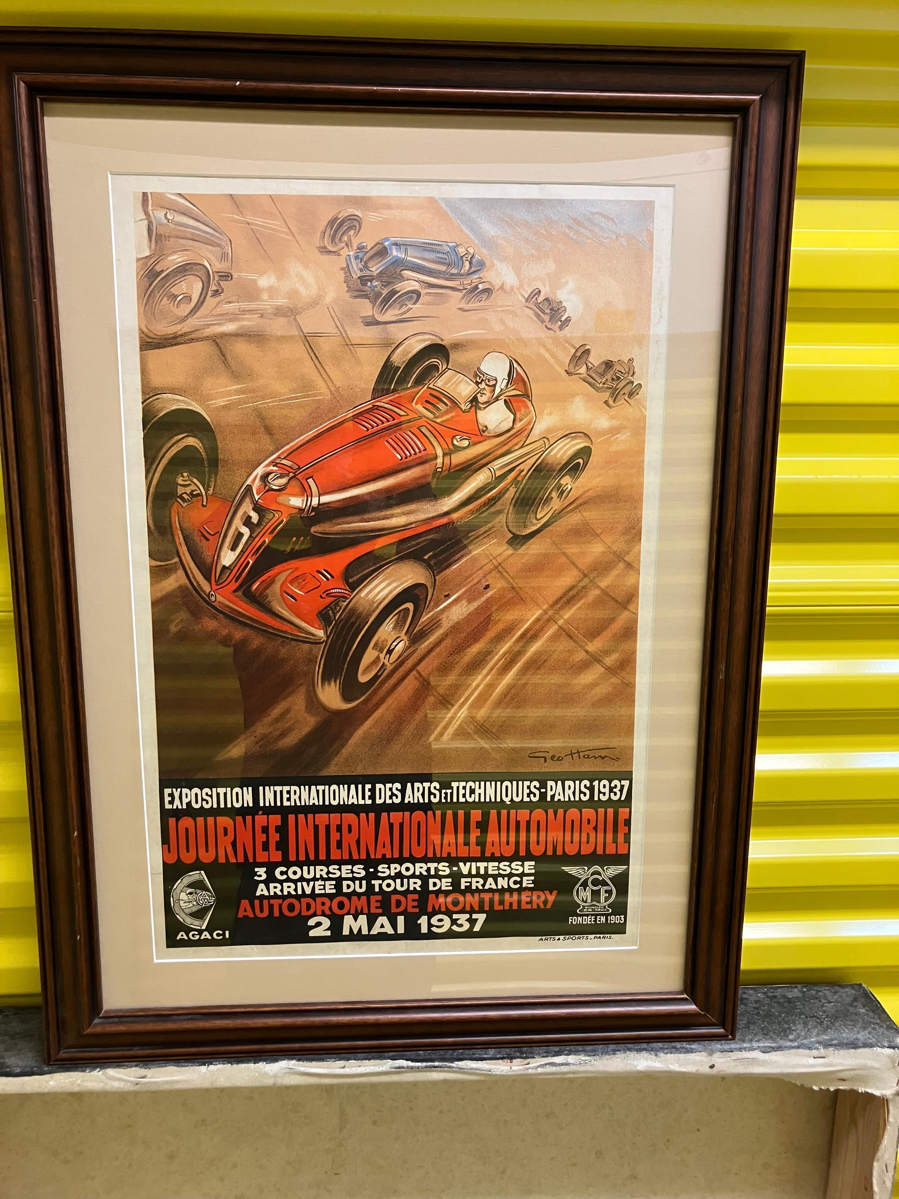 Geo Ham 1937 Paris Race Poster For Sale 1