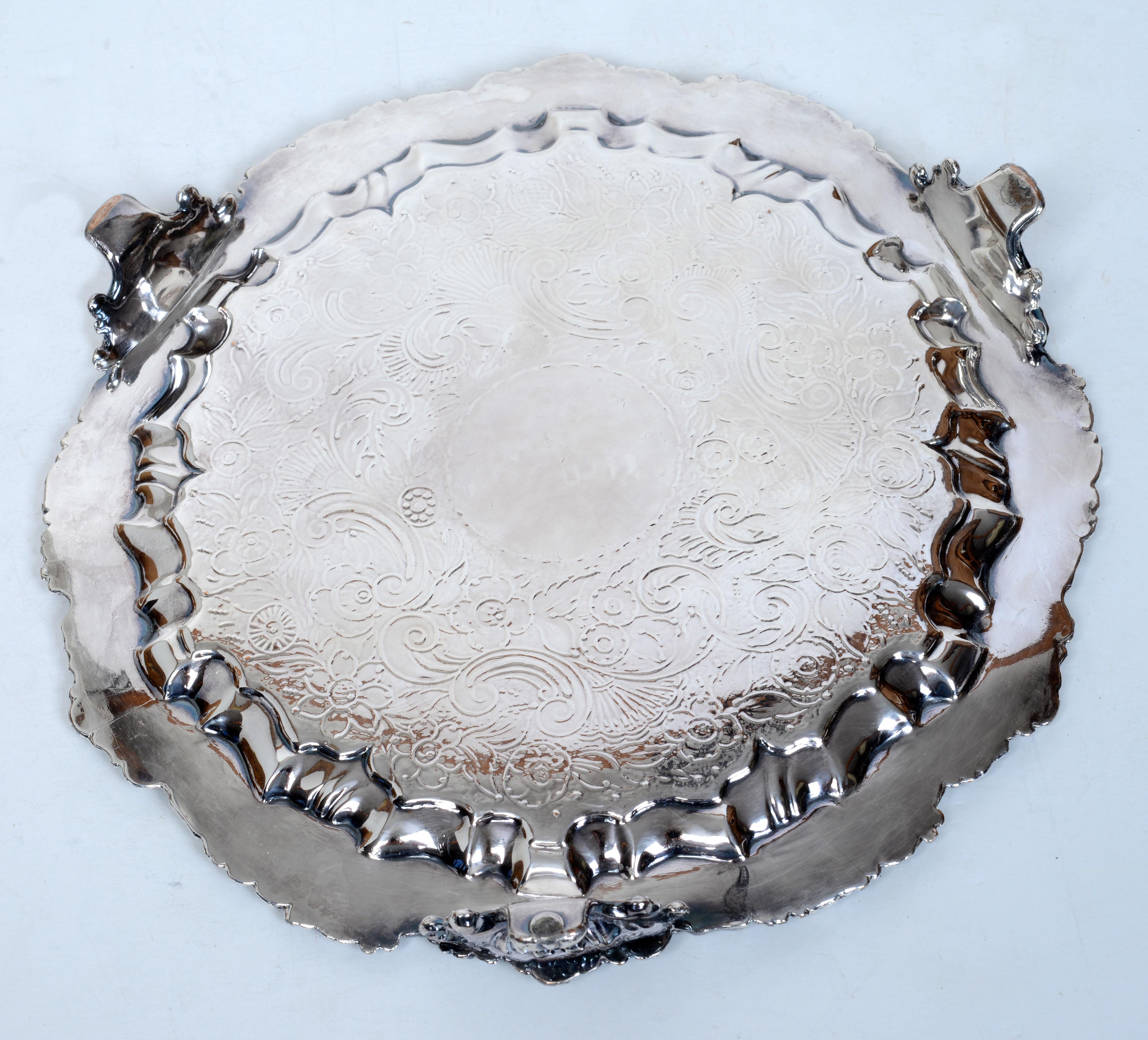 Giorgio III Salver o vassoio per carte di Geo III antico Sheffield in vendita