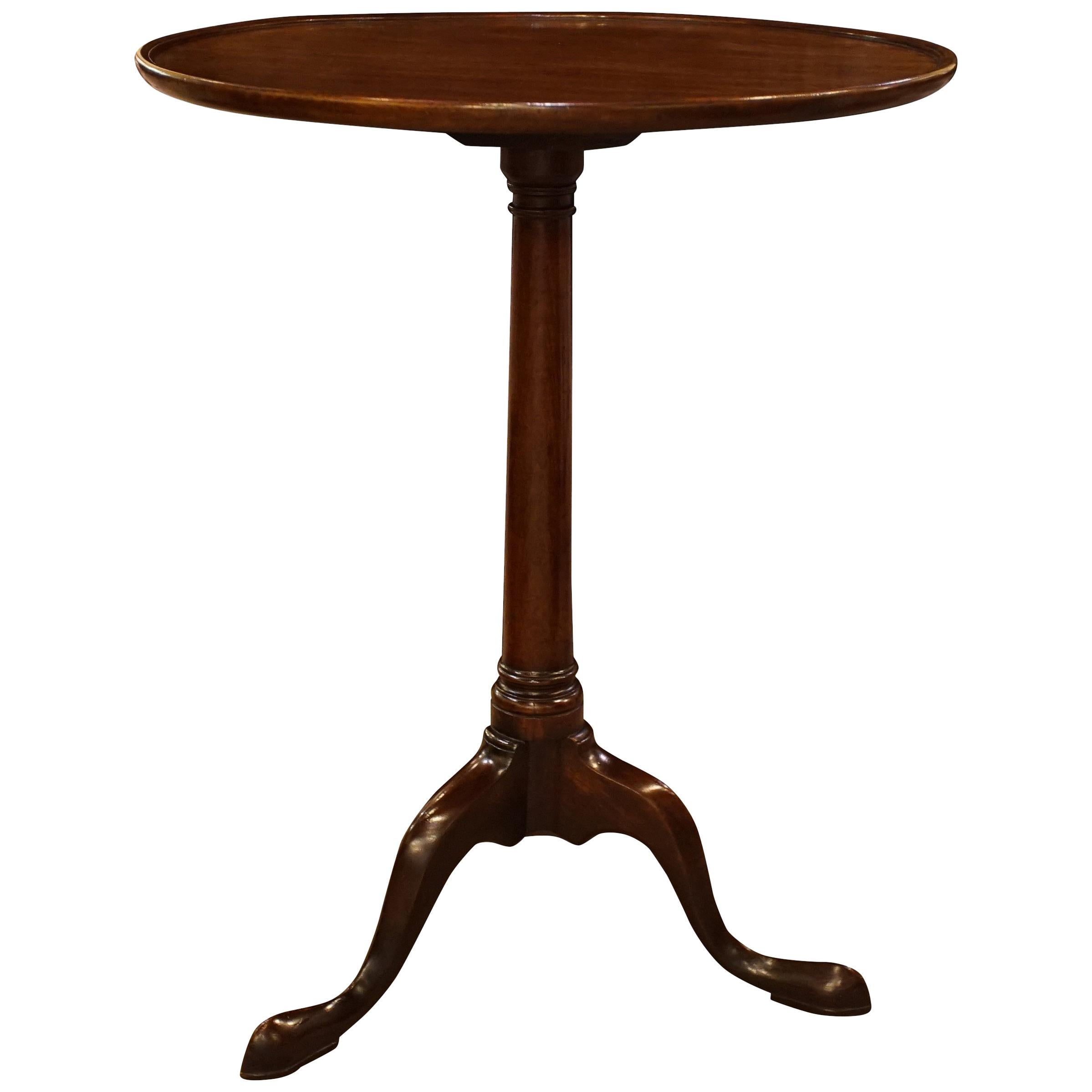 Geo III Mahogany Dish Top Lamp Table