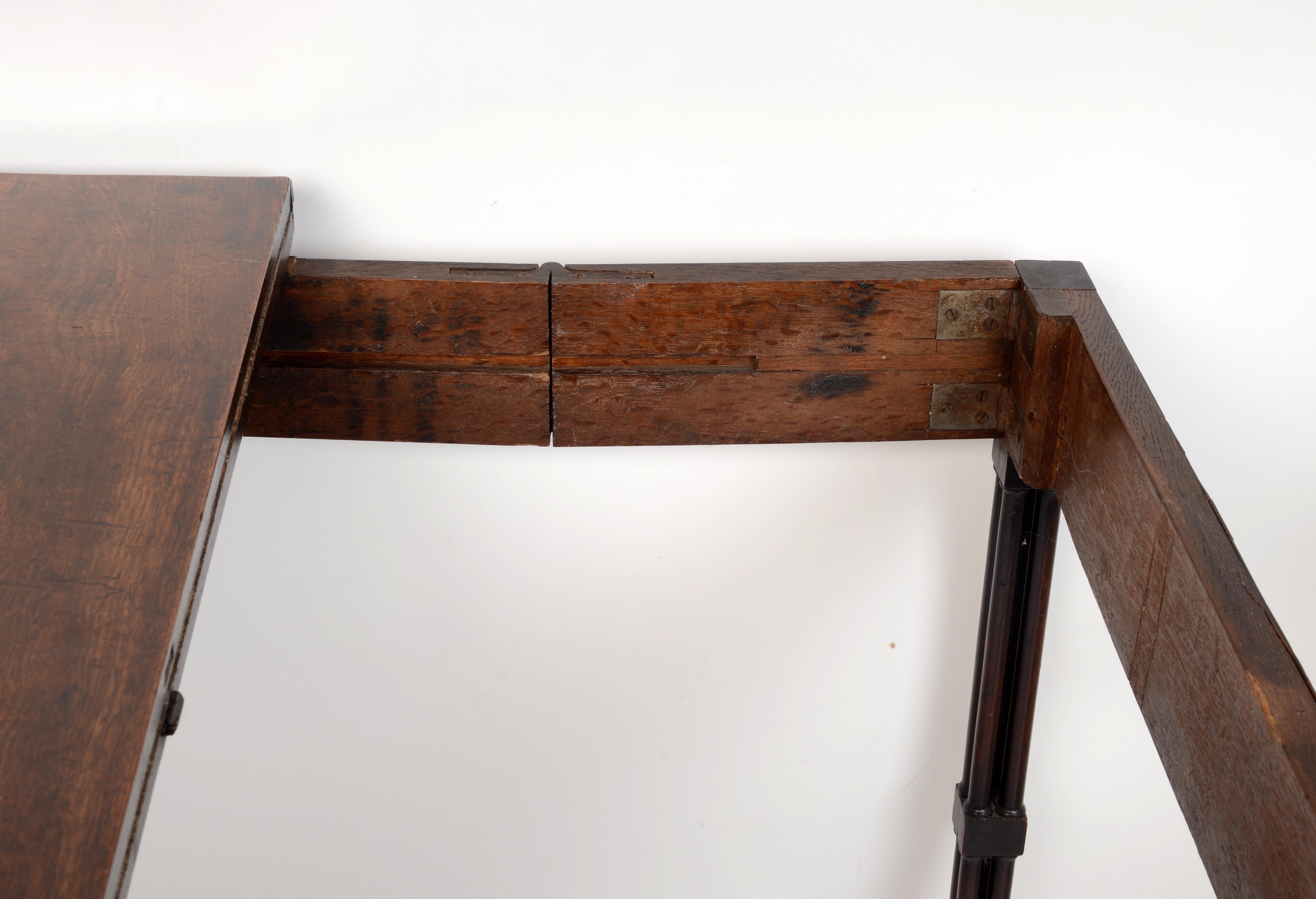 Geo III Mahogany Fold-Over Card Table with Cluster-Leg & Concertina Action c1780 For Sale 6