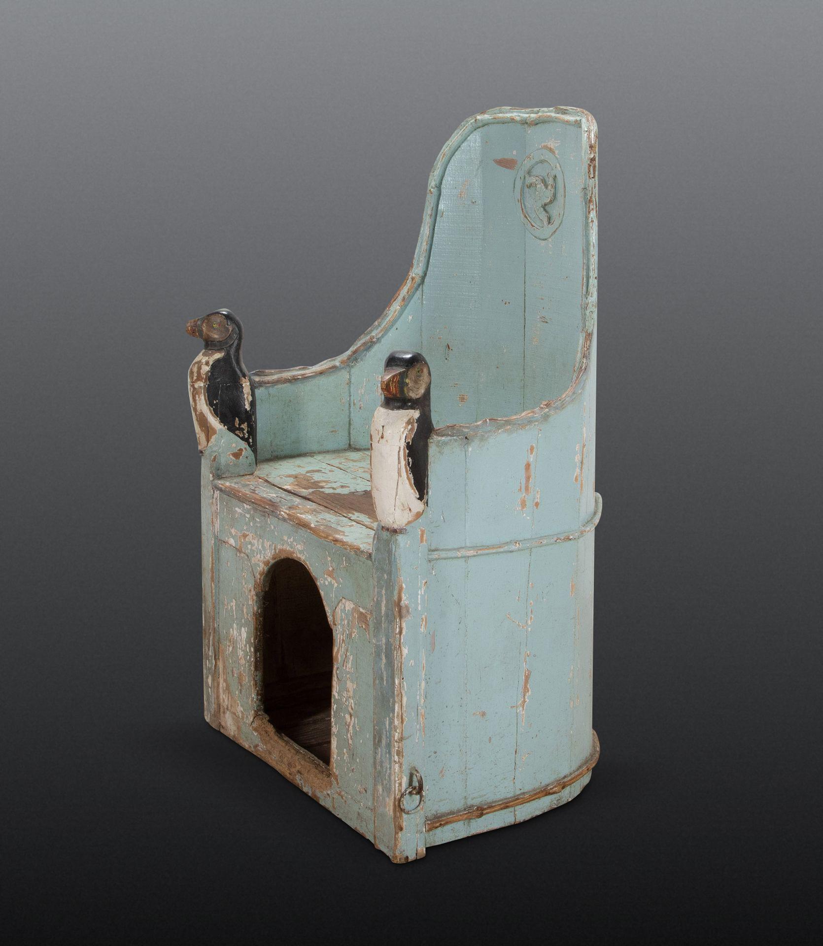 English Geo III Painted Country Chair