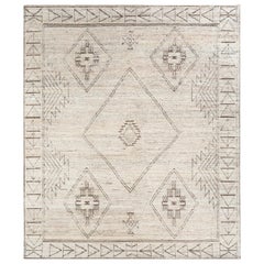 Tappeto Geo-Mosaico Dream White Ice & Cocoa Brown 300x420 cm annodato a mano