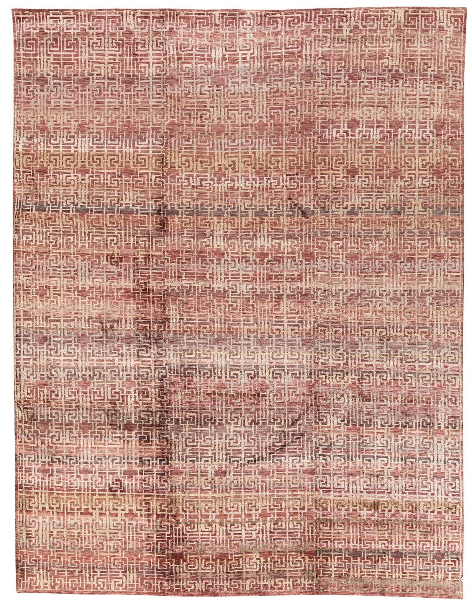 Geo Rose 9 X 12, Geométrico, Transicional,  Beiges, Naranjas Art Decó en venta