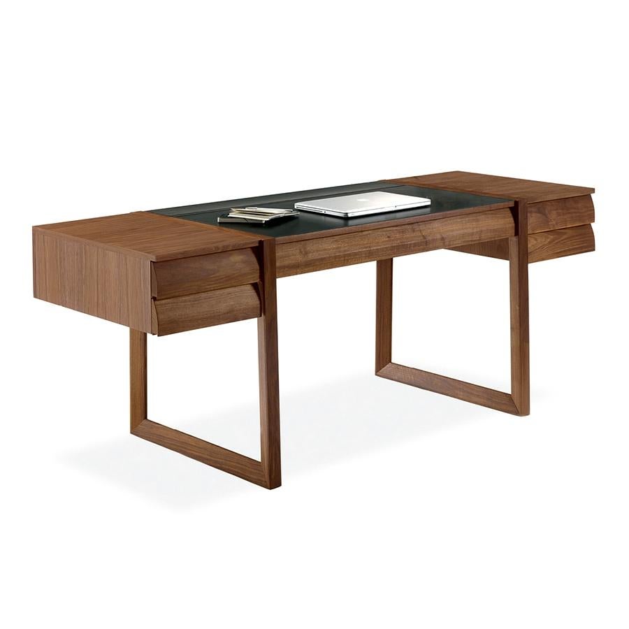Geo, Schreibtisch aus Nussbaumholz, entworfen von Jamie Durie, hergestellt in Italien (Italienisch) im Angebot