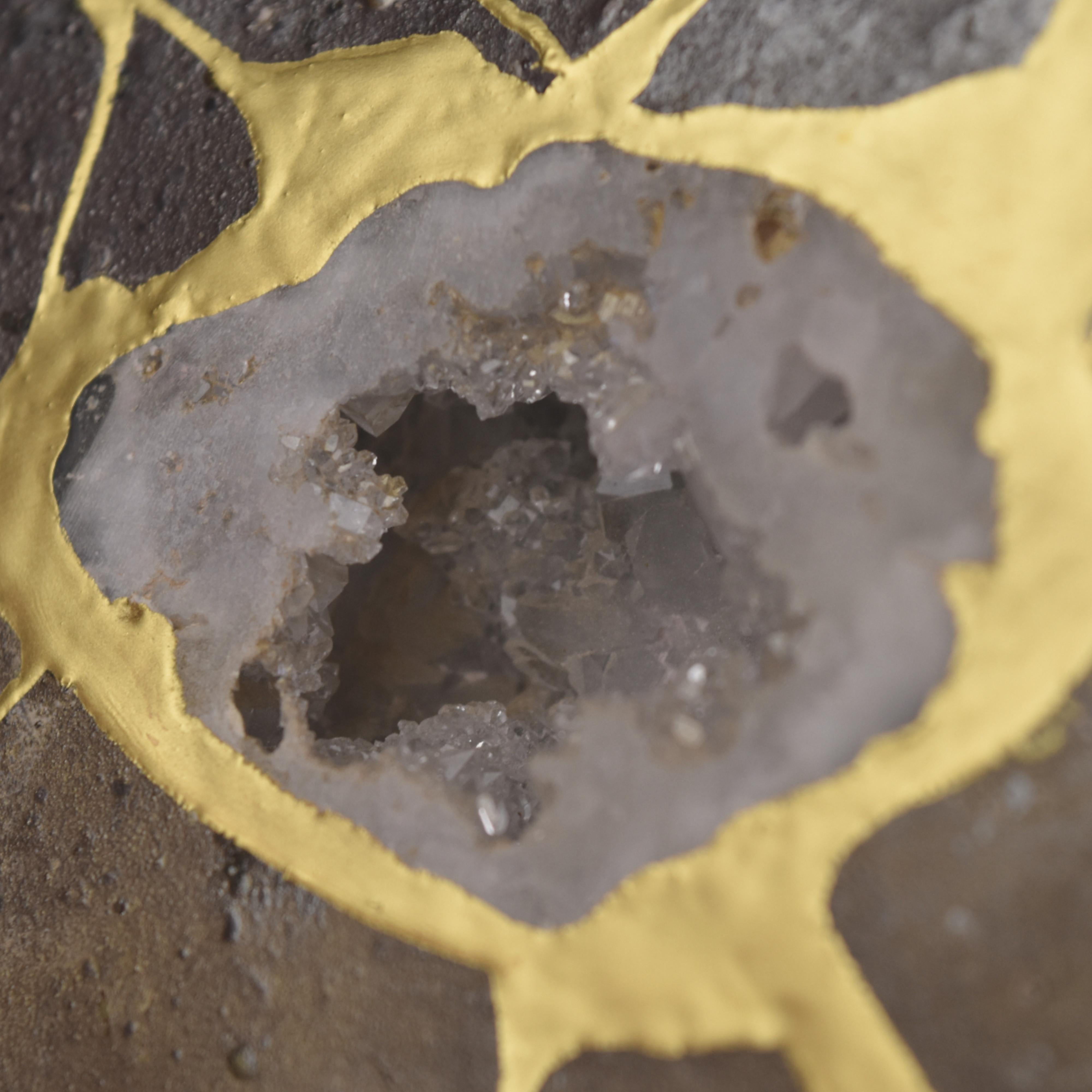 Jarrón Bizen de geoda y kintsugi en Excelente estado para la venta en MEAUX, FR