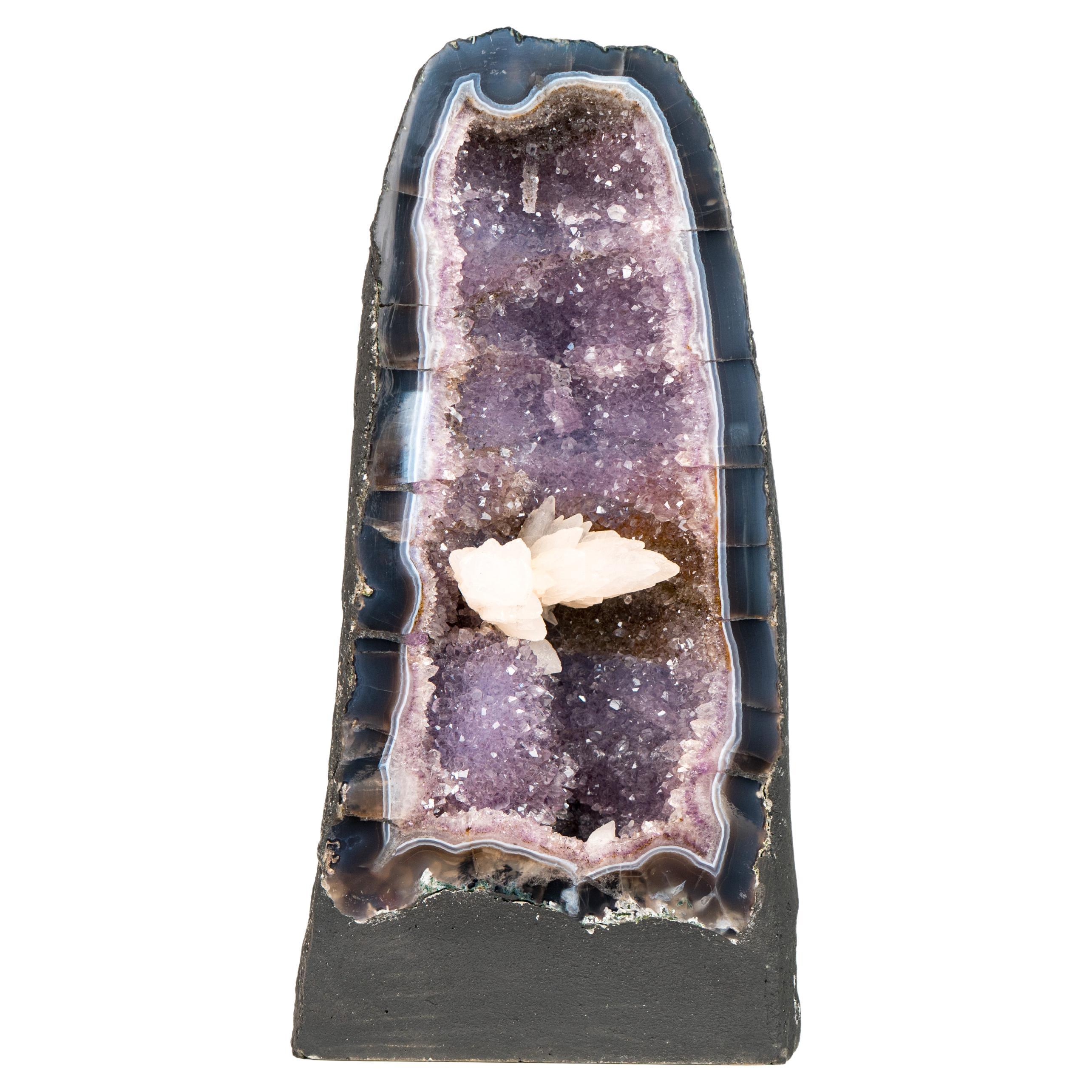 Geode Cathedral with Rare Reactive fluorescent Calcite